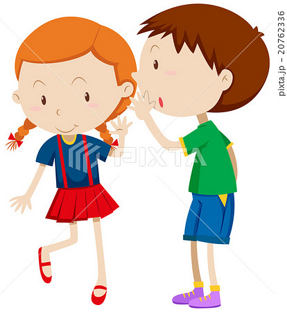 Boy whispering to the girl Boy whispering to the girl 20762336
