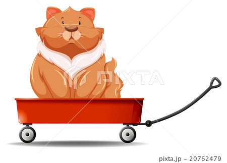 Fat Cat Sitting On The Wagonのイラスト素材