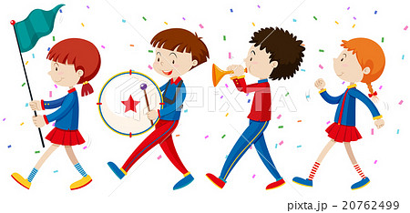 School band marching on the street 20762499