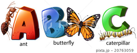 English alphabet abc with words 20763059