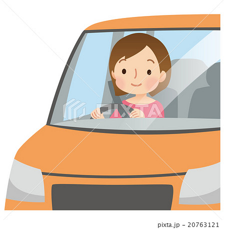 車を運転する女性のイラスト素材 20763121 Pixta