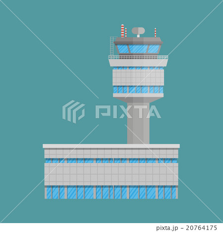 Airport control tower and terminal building Airport control tower and terminal building 20764175