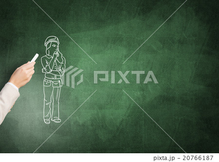 Caricature of builder woman Caricature of builder woman 20766187