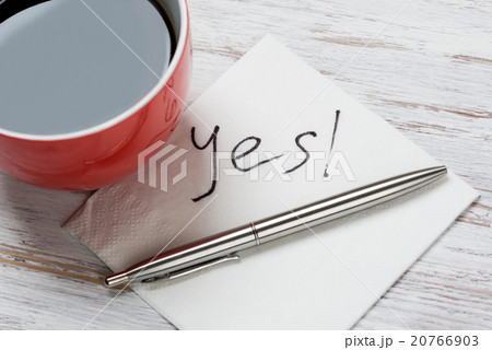 Message written on napkin 20766903