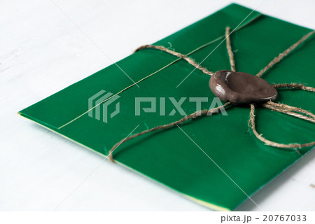 Letter with seal on table Letter with seal on table 20767033