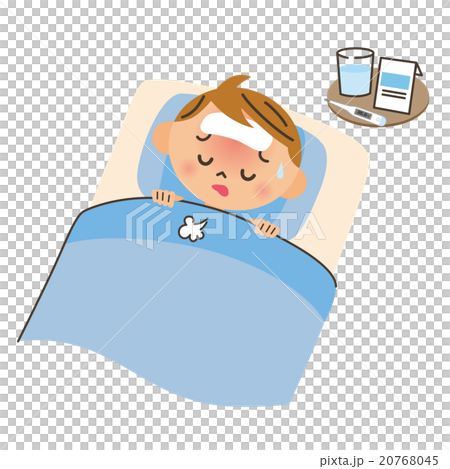 病気で寝込む子供 20768045