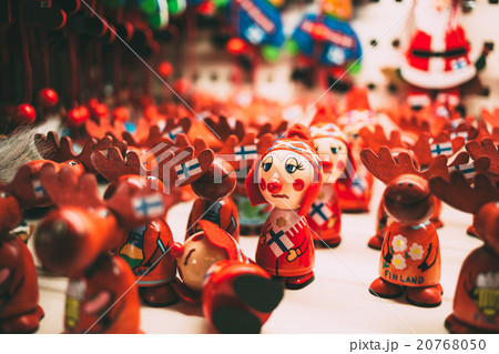 Many red little Finland christmas toys. Many red little Finland christmas toys. 20768050