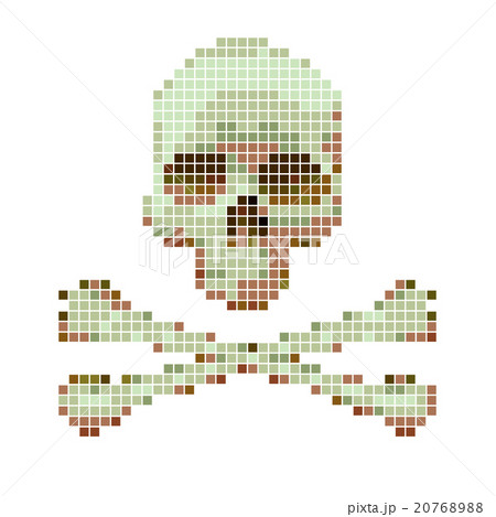 Skull and crossbones collected from pixels. 20768988