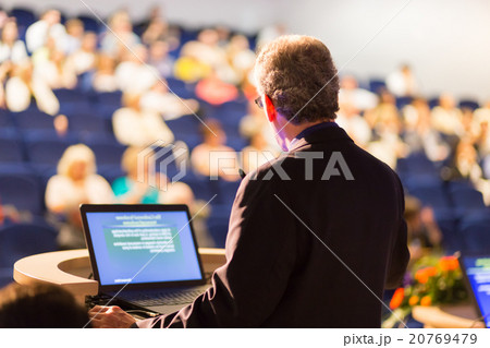 Speaker at Business Conference and Presentation. Speaker at Business Conference and Presentation. 20769479