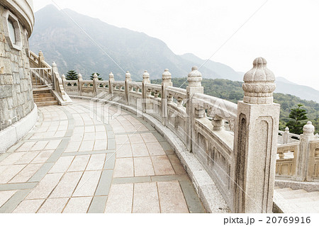 Stone walkway around big buddha hong kong 20769916