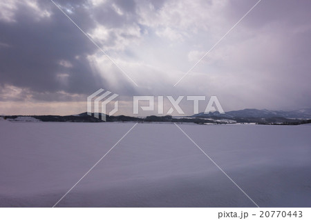 真狩村 冬の夕景 真狩村 冬の夕景 20770443