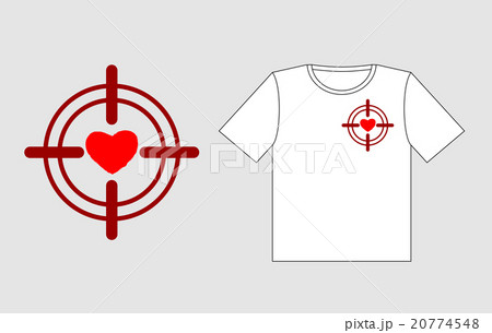 Heart on sight. Logo to design t-shirts Valentines 20774548