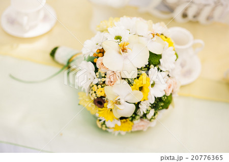 White orchids and yellow roses bride bouquet White orchids and yellow roses bride bouquet 20776365