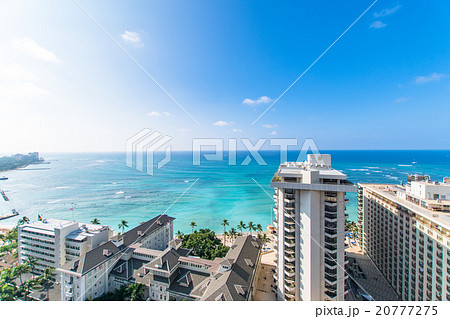 【ハワイ】ワイキキビーチとホテル街 【ハワイ】ワイキキビーチとホテル街 20777275
