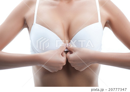 Cheerful healthy girl is caring of her body 20777347