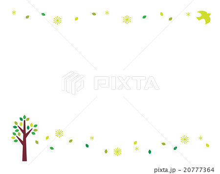 木と葉っぱのイラスト 20777364