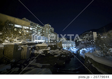 定山渓温泉街（夜） 20779644