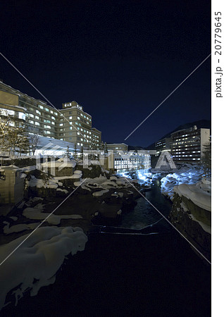 定山渓温泉街（夜） 20779645