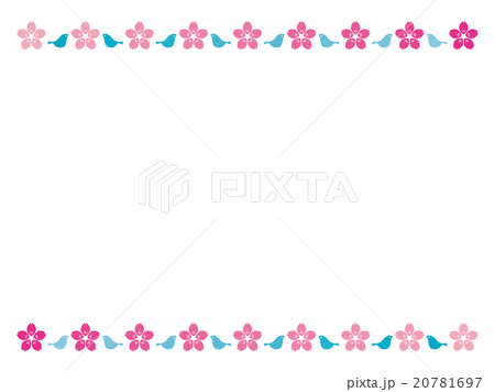 小鳥と桜のフレーム 小鳥と桜のフレーム 20781697