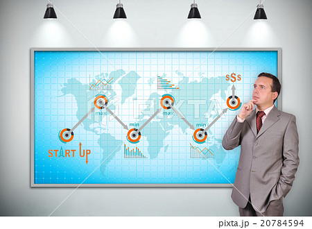 tv panel with plan start up tv panel with plan start up 20784594