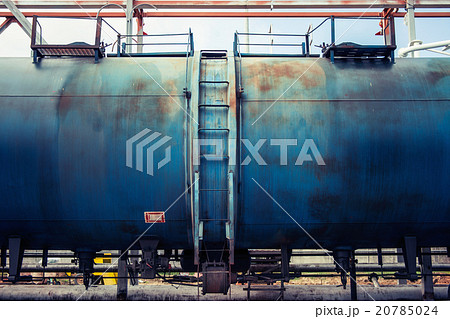 Railroad train of blue tanker cars  Railroad train of blue tanker cars  20785024