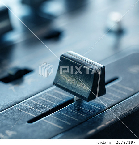 Crossfader on dj mixer in club Crossfader on dj mixer in club 20787197