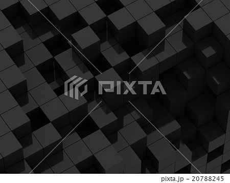 3d illustration of black cubes 3d illustration of black cubes 20788245