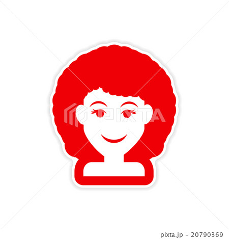 paper sticker on white background women's 20790369