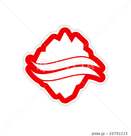 paper sticker on white background Arctic map 20791215