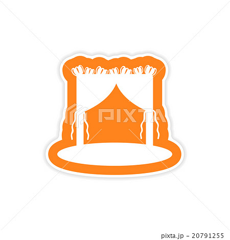 paper sticker on white background wedding arch 20791255