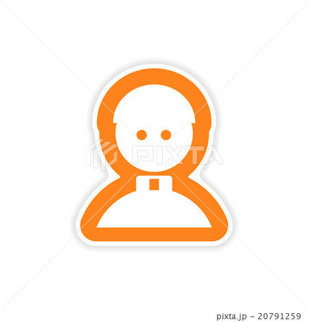 paper sticker on white background Catholic priest paper sticker on white background Catholic priest 20791259