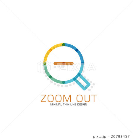 Vector thin line design logo magnifying glass Vector thin line design logo magnifying glass 20793457