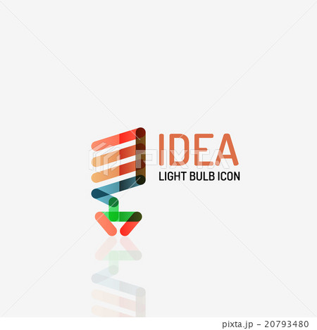 Logo, vector light bulb abstract linear geometric 20793480