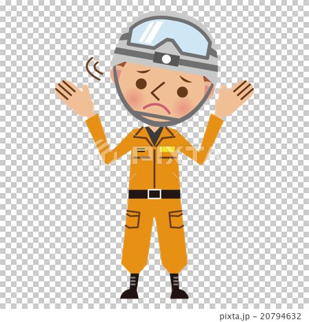 困った表情のレスキュー隊・救助隊員 困った表情のレスキュー隊・救助隊員 20794632