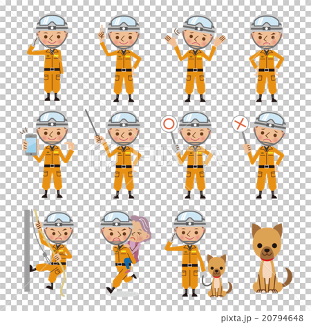 救援隊/救援人員/救援犬的姿勢套裝（12種） 20794648