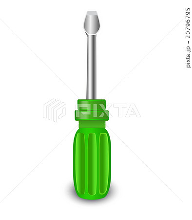 screwdriver with a shiny green handle screwdriver with a shiny green handle 20796795