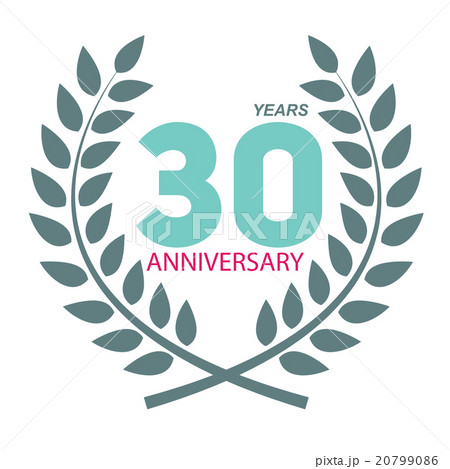 Template Logo 30 Anniversary in Laurel Wreath 20799086