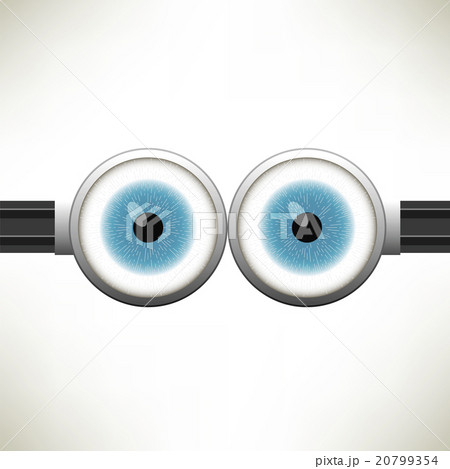 Vector Goggle with Two Blue Eyes 20799354