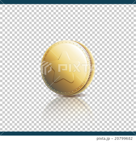 Gold coin with star Gold coin with star 20799682