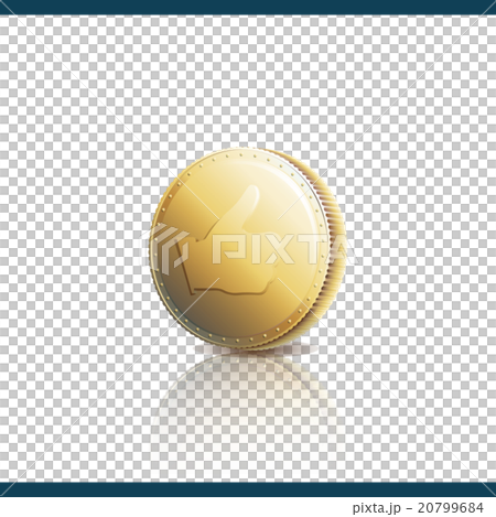 Thumb up on gold coin 20799684