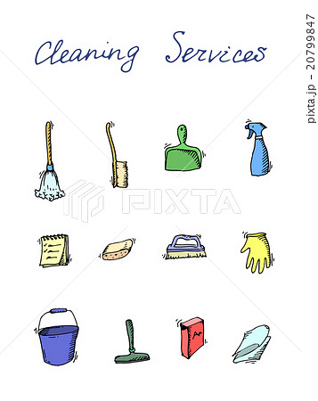 cleaning services doodle icon set cleaning services doodle icon set 20799847