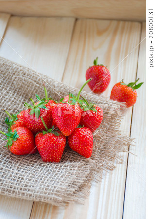 Strawberries on wood background 20800131