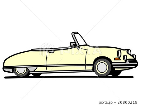 旧いオープンカー　ホワイト 20800219