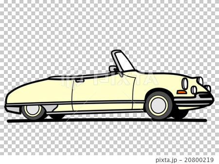 旧いオープンカー　ホワイト 20800219