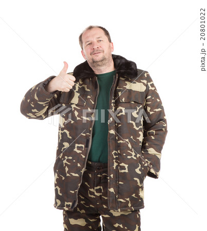 Man in military vest. 20801022