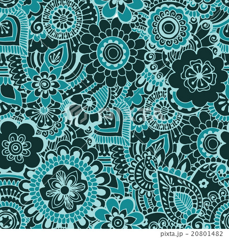 seamless background with floral ornament 20801482
