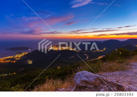 Budva Montenegro at sunset 20803393