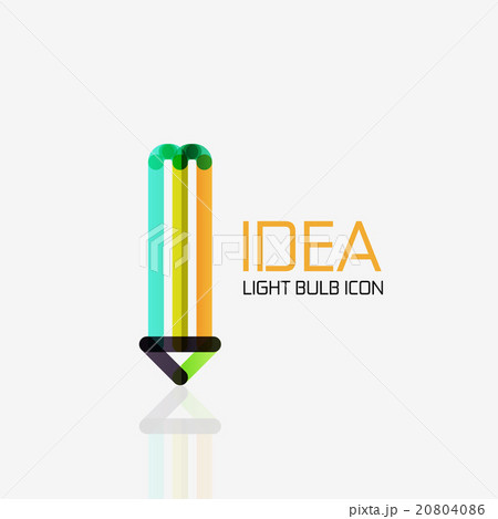 Logo, vector light bulb abstract linear geometric Logo, vector light bulb abstract linear geometric 20804086