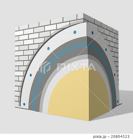Polystyrene wall insulation 3d scheme Polystyrene wall insulation 3d scheme 20804523