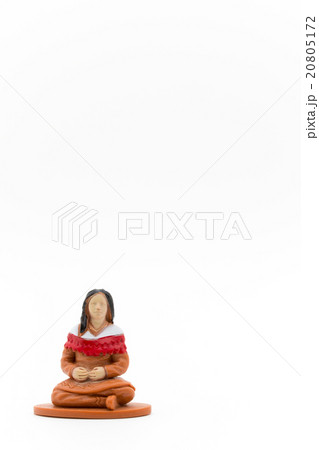 インディアン女性: Native American in sitting position 20805172